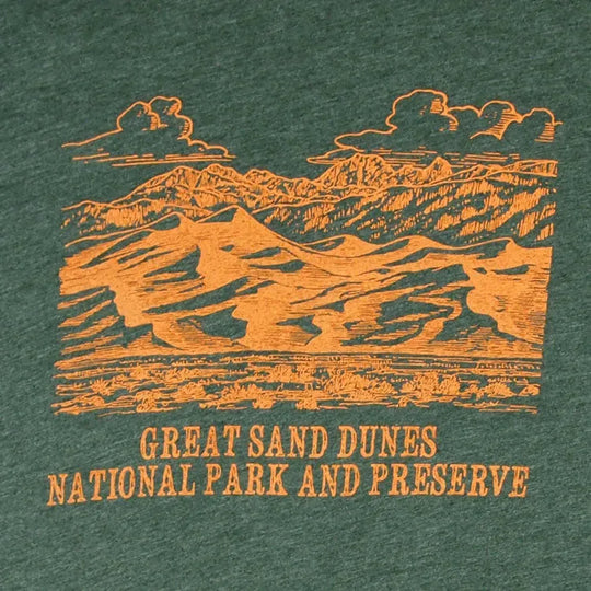 Great Sand Dunes National Park T-Shirt - Backcountry detail of graphic