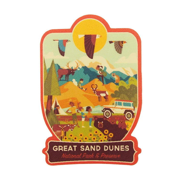 Great Sand Dunes National Park Sticker - Geometric Badge