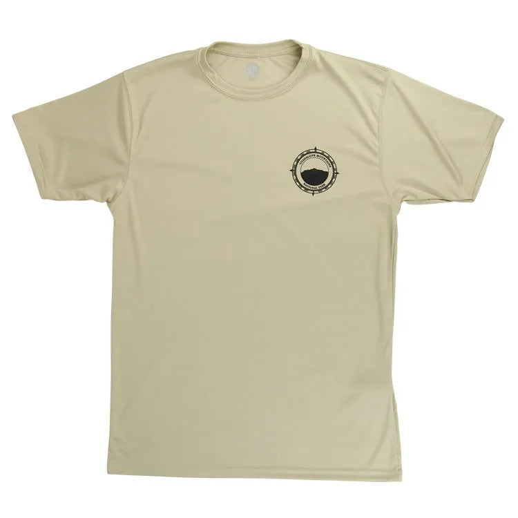 Guadalupe Mountains National Park Performance T-Shirt - Compass lay flat front view