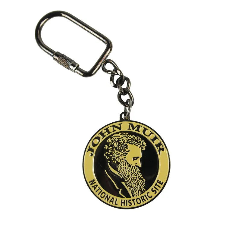 John Muir National Hist. Site Keychain - Round Logo