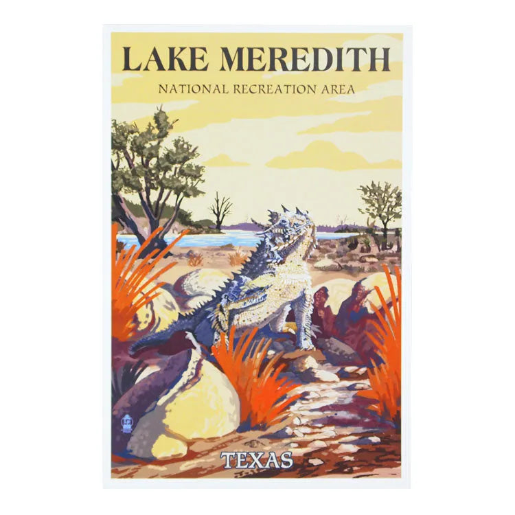 Lake Meredith National Rec. Area Postcard - Horned Lizard