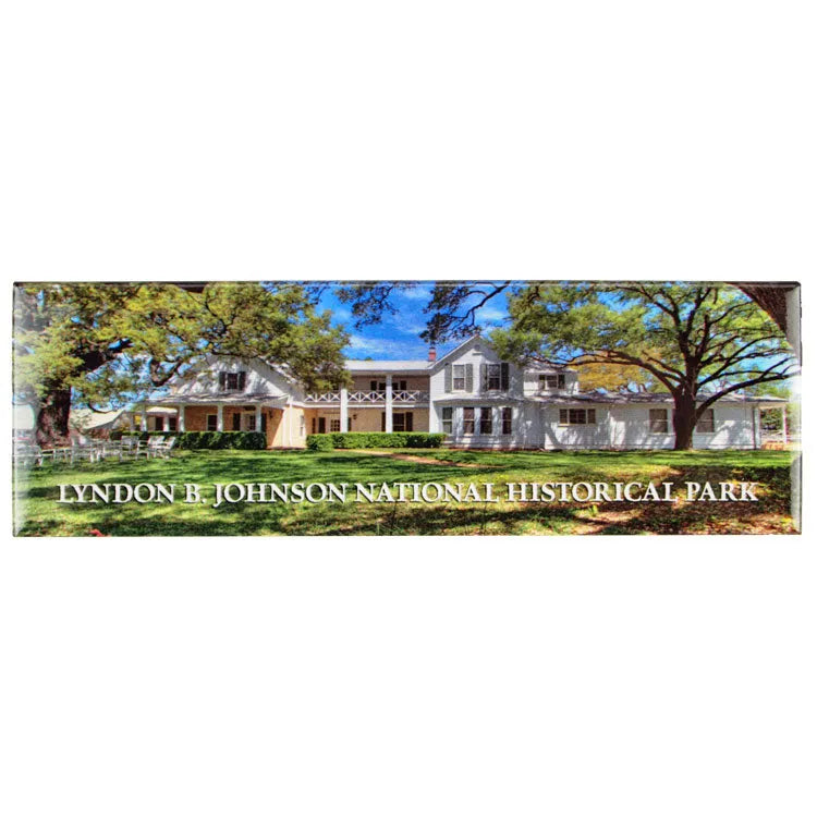 Lyndon B. Johnson National Hist. Park Magnet - Texas Whitehouse Panorama