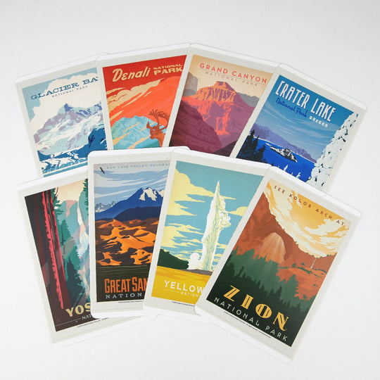 National Parks Rectangular Sticker Set