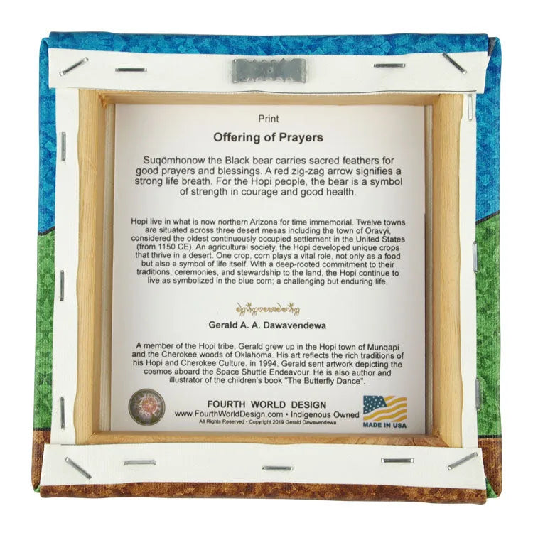 Offering of Prayer Bear Canvas Print