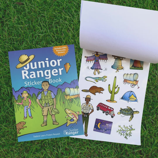 a video showcasing a Junior Ranger Sticker Book