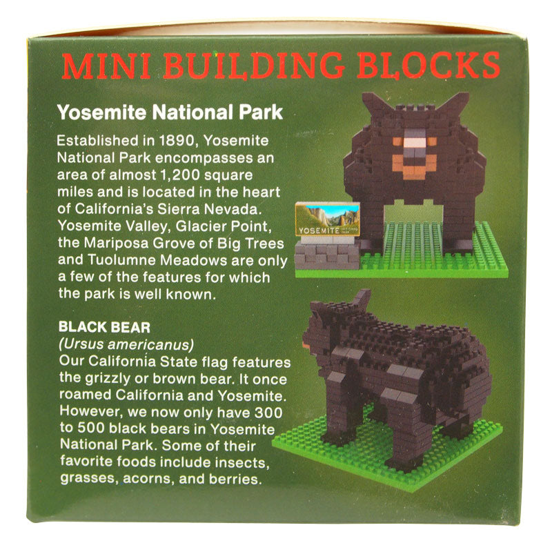 Yosemite National Park Black Bear Mini Block Set