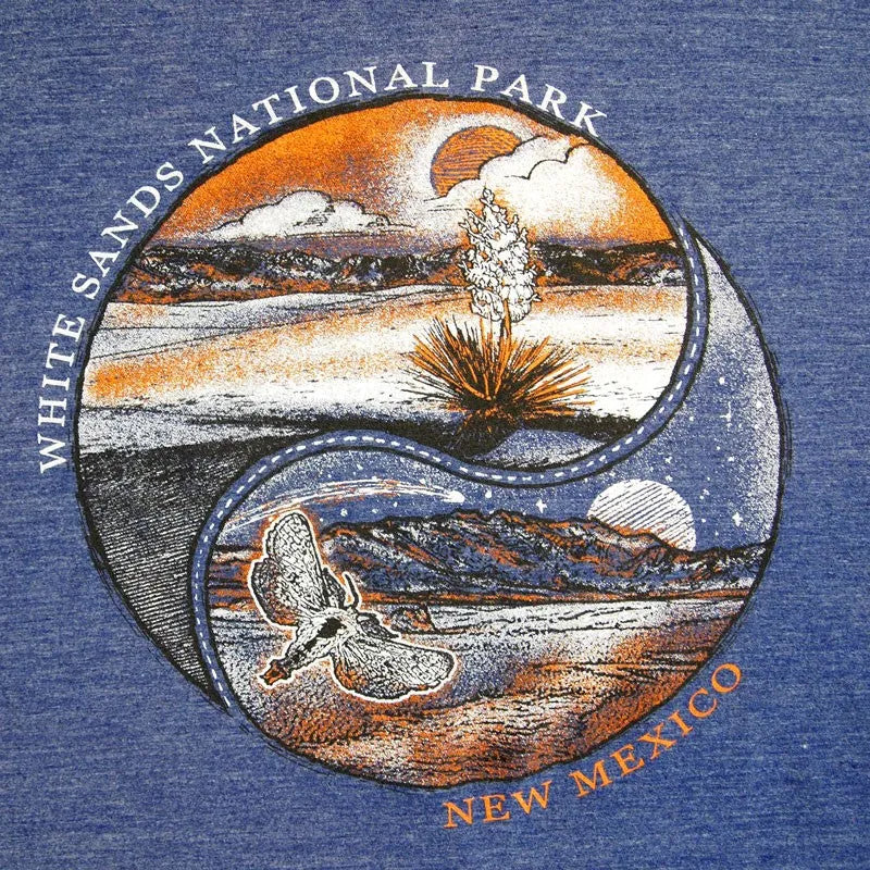 White Sands National Park T-Shirt - Day/Night graphic logo detail