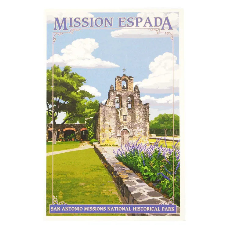 San Antonio Missions National Hist. Park Postcard - Espada