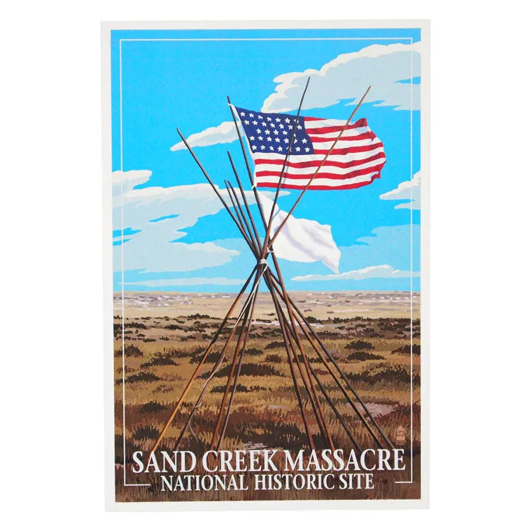 Sand Creek Massacre NHS Postcard - Illustration