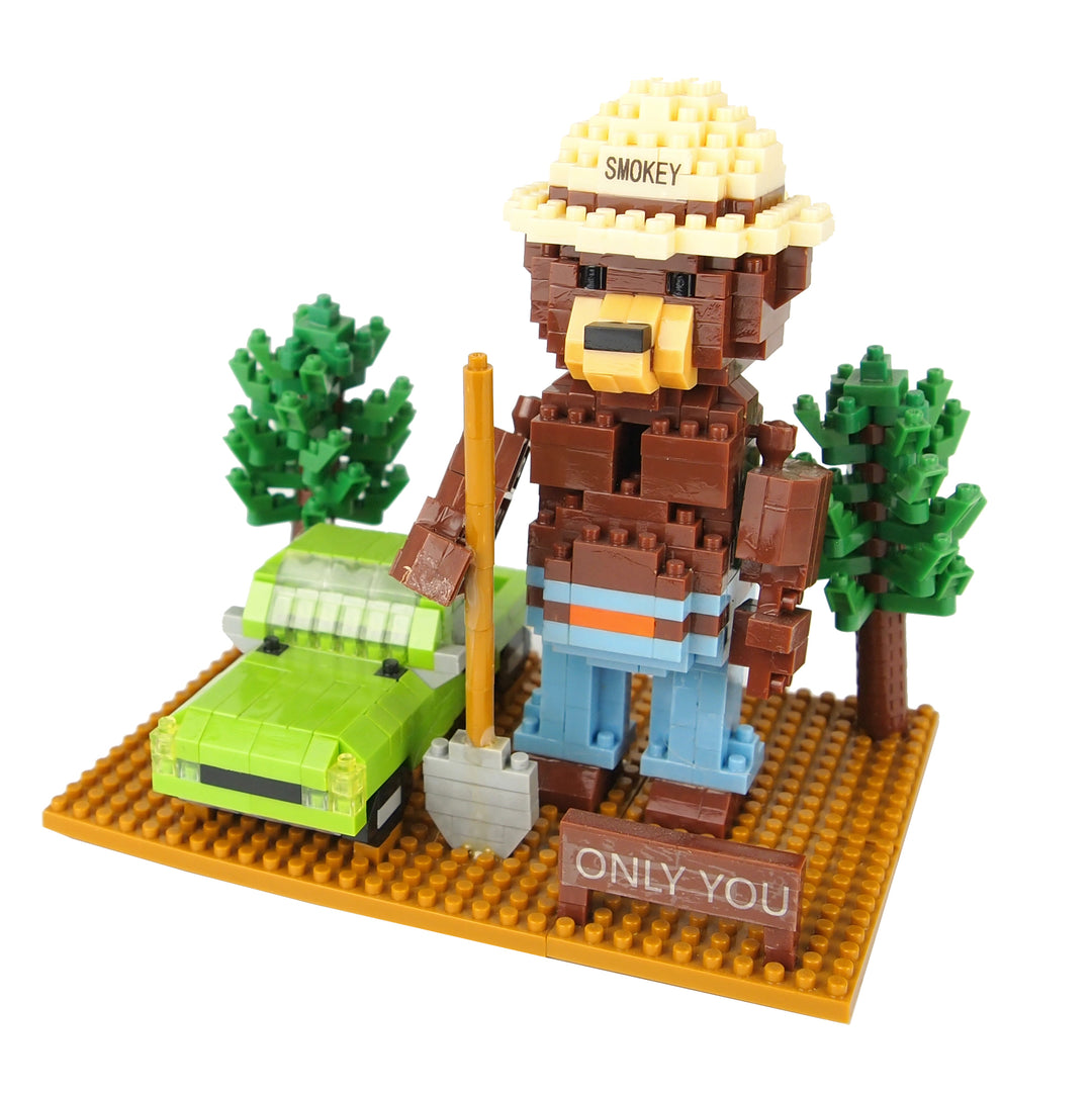 Smokey Bear with SUV Mini Block Set