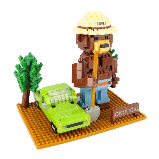 Smokey Bear with SUV Mini Block Set