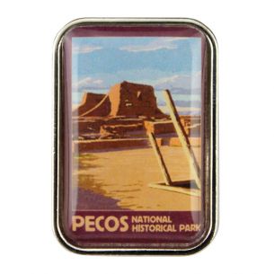 Pecos National Hist. Park Pin - Mission Illustration