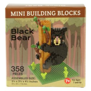 Black Bear on Tree Mini Block Set