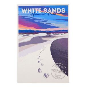 White Sands National Park Postcard - Footprints