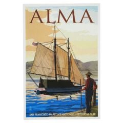 San Francisco Maritime National Hist. Park Postcard - Alma Illustration