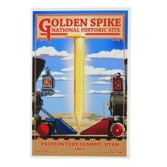 Golden Spike National Hist. Site Postcard - Illustration