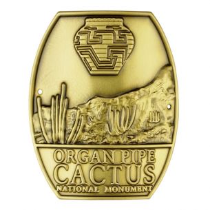 Organ Pipe Cactus National Monument Hiking Stick Medallion - Logo