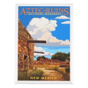 Aztec Ruins National Monument Magnet - Illustration